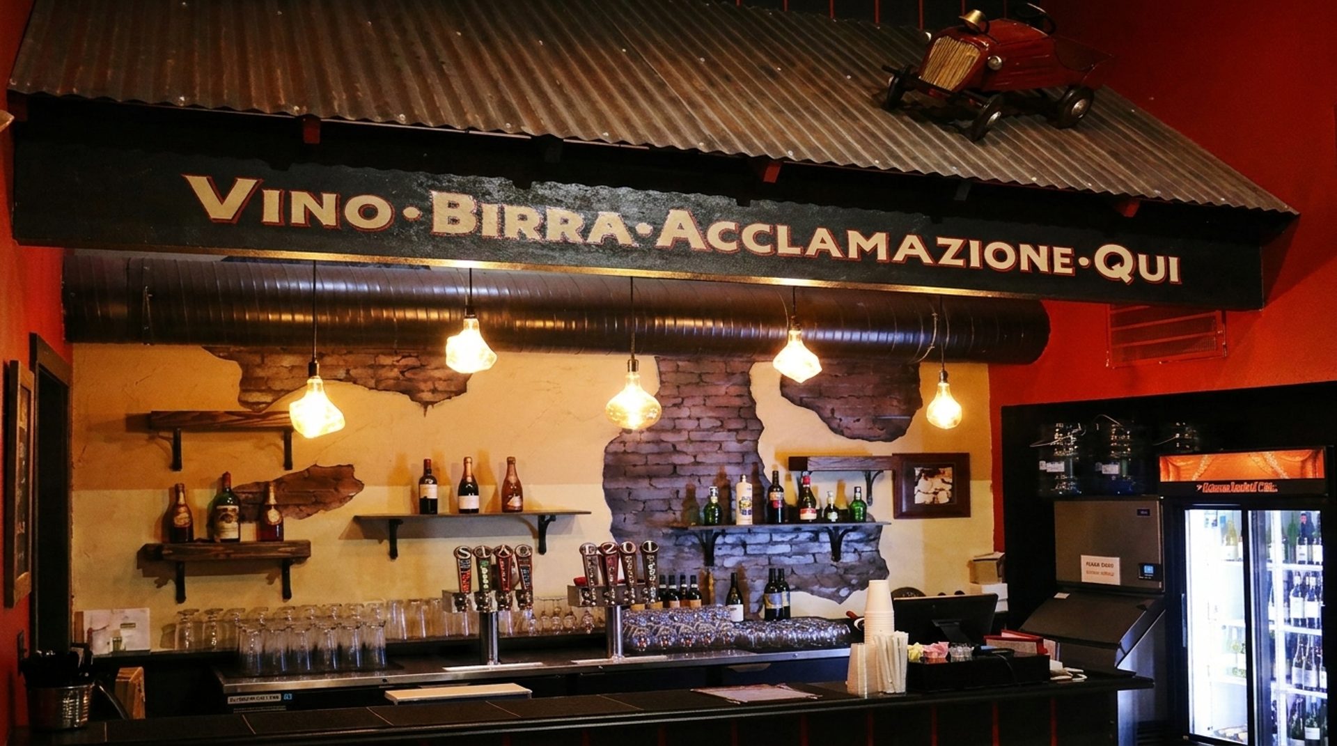 Vino, birra, acclamazione — qui